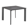 Hagebord Diamond 95x95 cm aluminium HPL antrasitt forfra