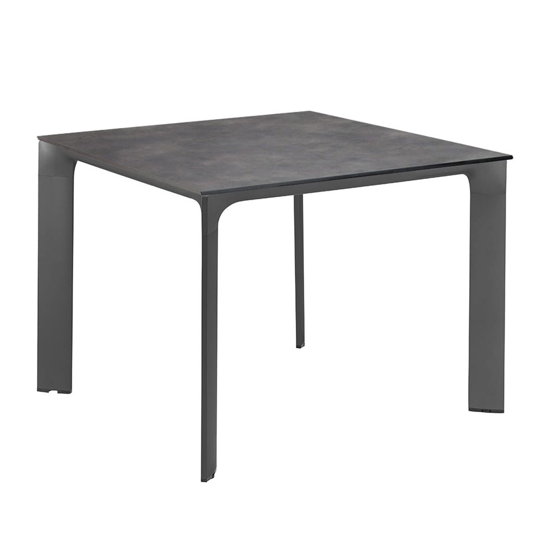 Hagebord Diamond 95x95 cm aluminium HPL antrasitt forfra