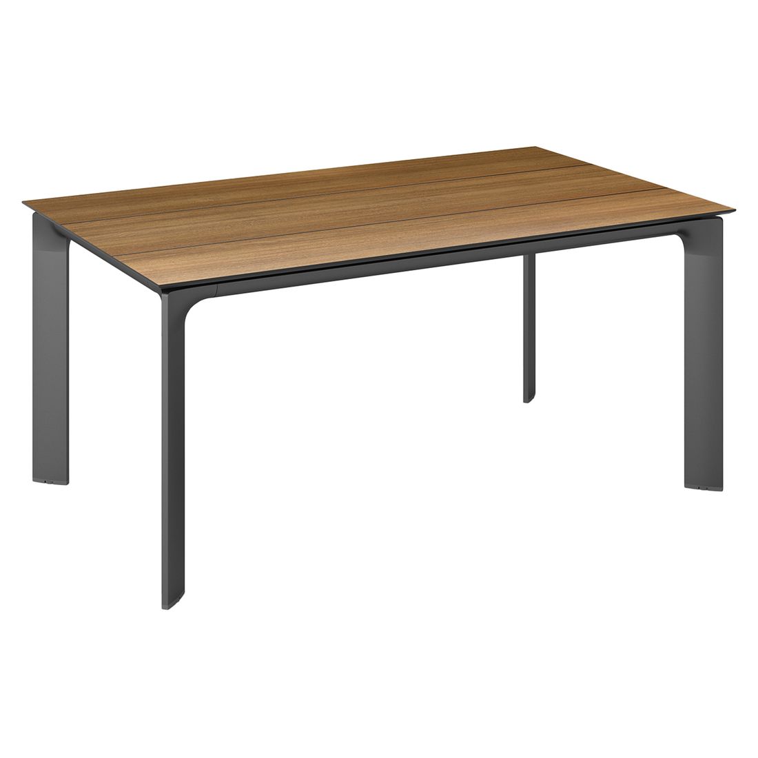 Hagebord Diamond aluminium HPL 140x70 cm forfra