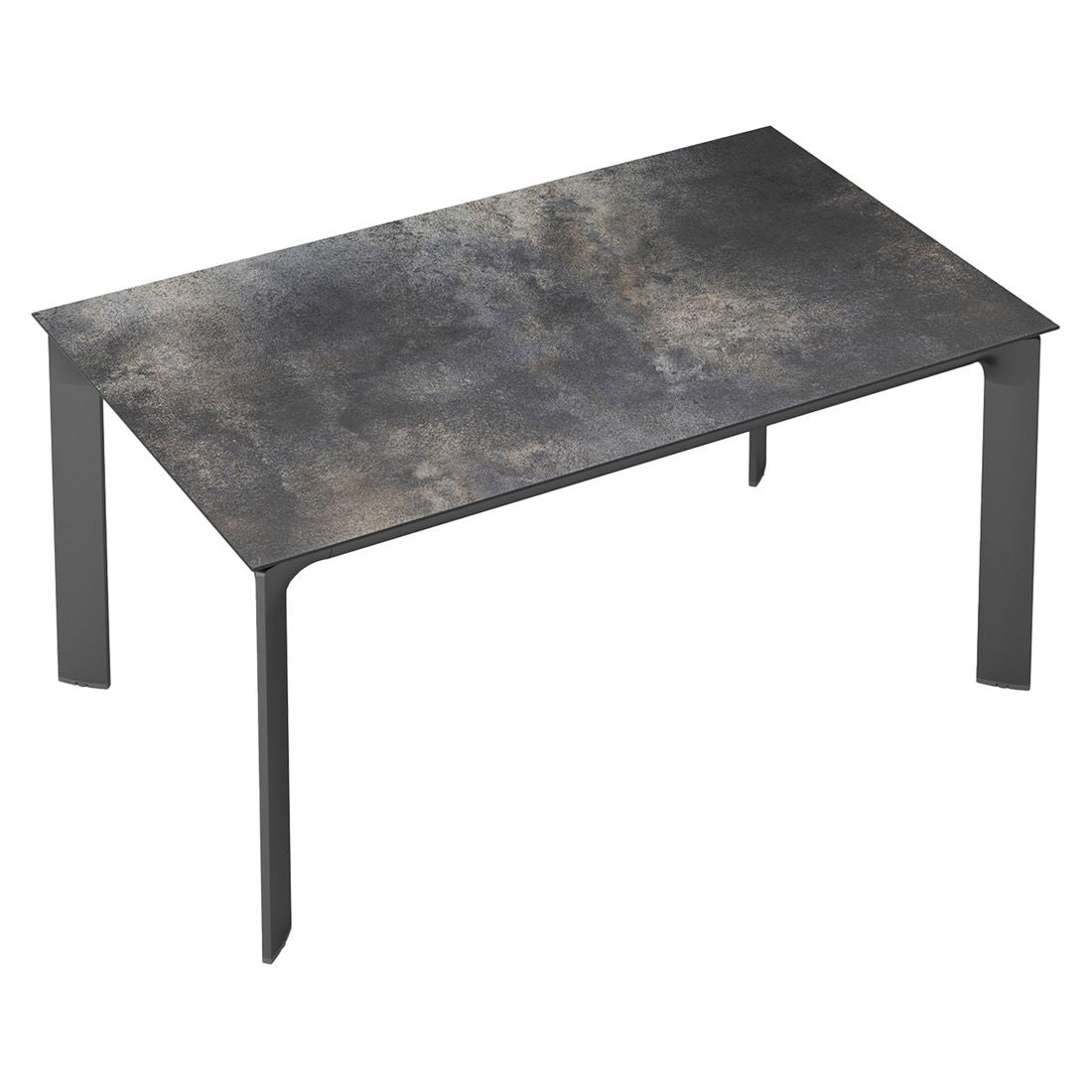 Hagebord Diamond aluminium HPL 140x70 cm antrasitt bakside