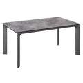 Hagebord Diamond aluminium HPL 140x70 cm antrasitt forfra