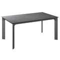 Hagebord Diamond aluminium HPL 140x70 cm antrasitt jura forfra