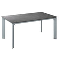 Hagebord Diamond aluminium HPL 140x70 cm jura antrasitt forfra