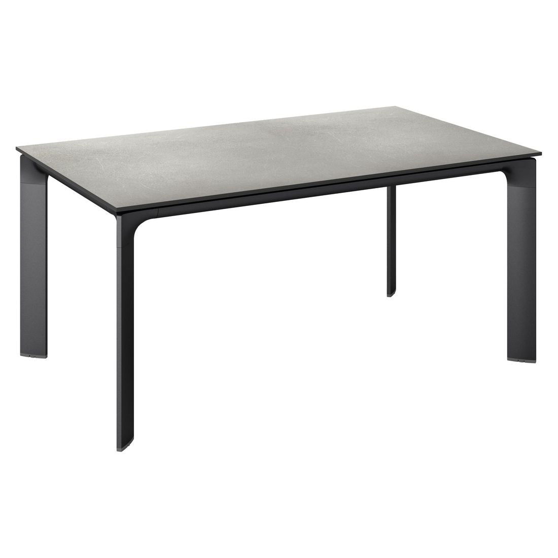 Hagebord Diamond aluminium HPL 140x70 cm Kettler forfra