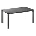 Hagebord Diamond aluminium/HPL 160x95 cm antrasitt forside
