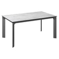 Hagebord Diamond aluminium HPL 160x95 cm antrasitt grå forfra