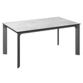 Hagebord Diamond aluminium HPL 180x95 cm antrasitt grå forfra