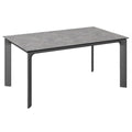 Hagebord Diamond aluminium HPL 180x95 cm kalksandstein forfra