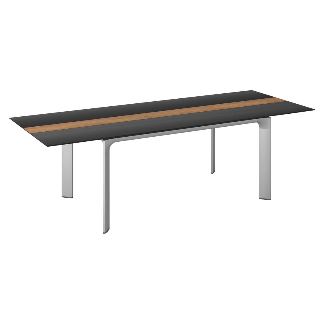 Hagebord Diamond aluminium HPL 250x95 cm Kettler forfra