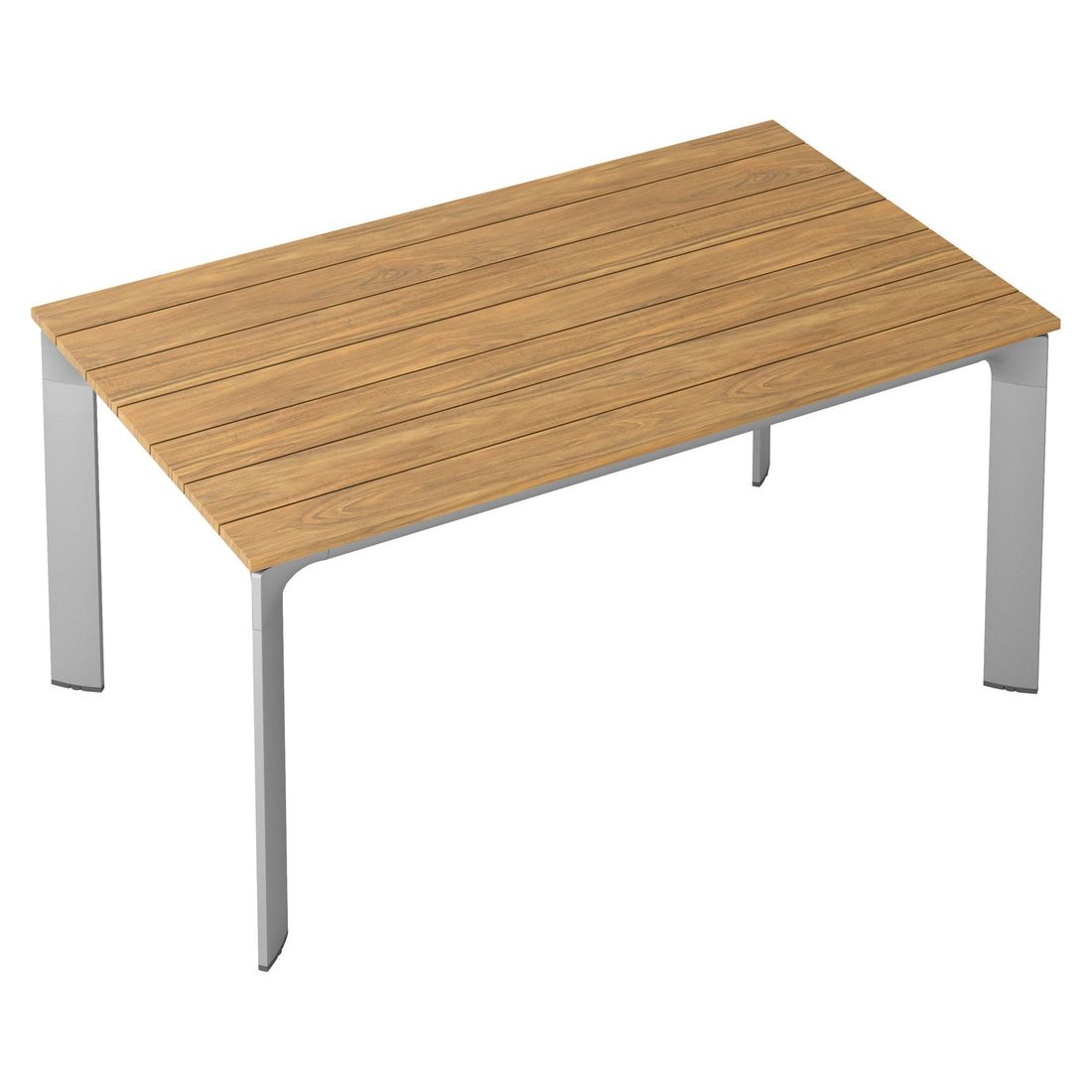 Hagebord Diamond aluminium/teak 140x70 cm bakside
