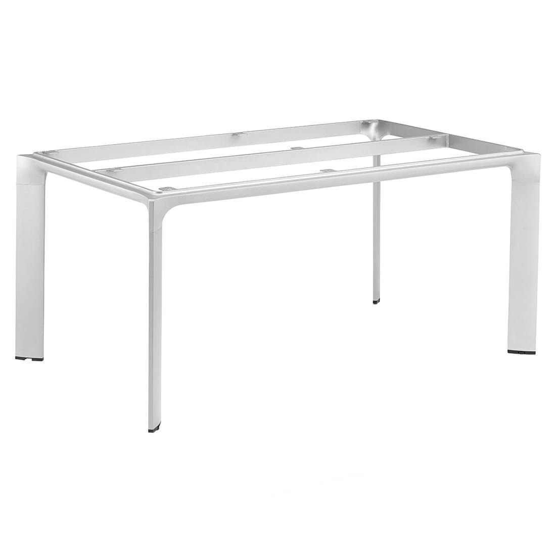 Nærbilde av aluminiumsramme på Hagebord Diamond aluminium/teak 140x70 cm