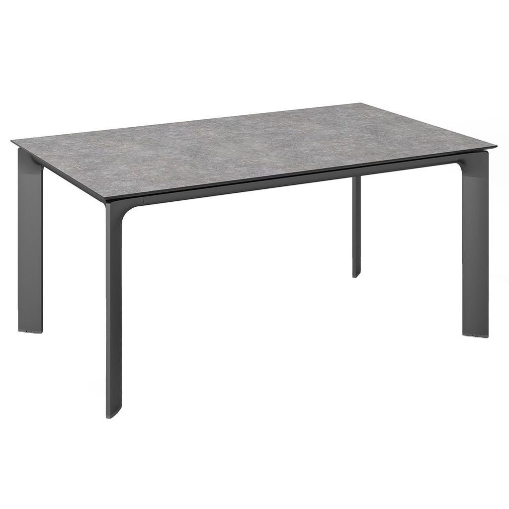 Hagebord Diamond aluminium HPL 140x70 cm kalksandstein forfra