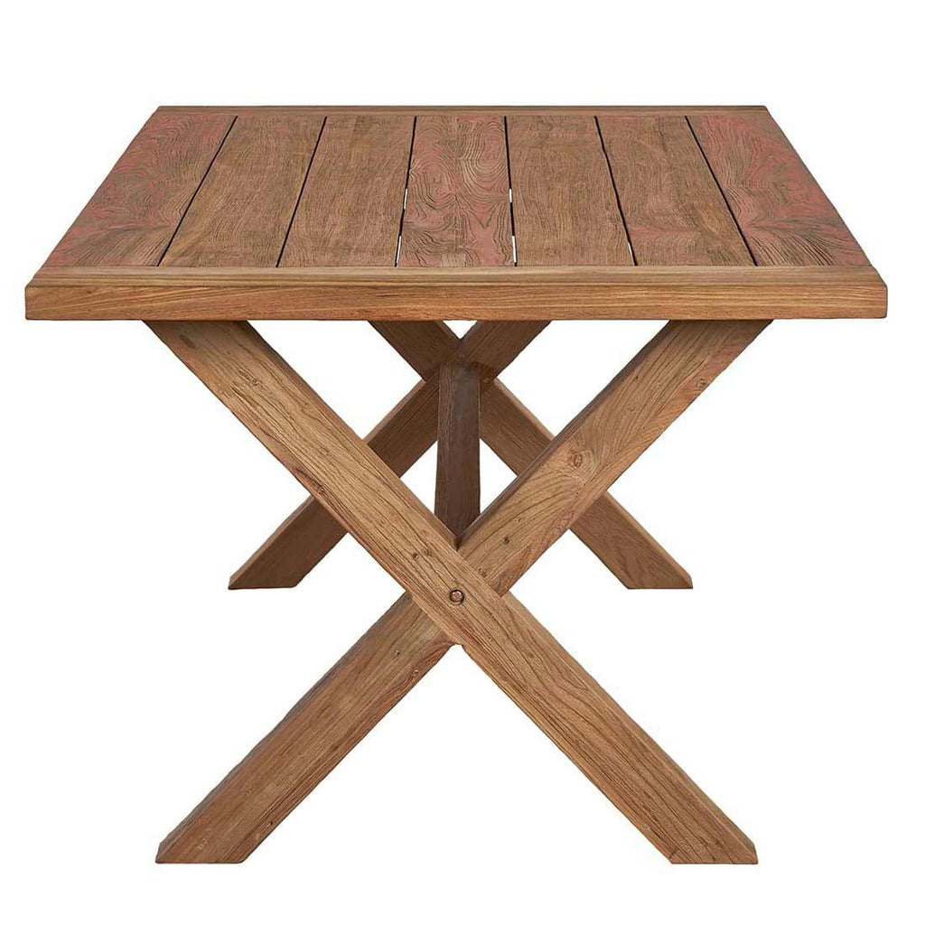 Montert Hagebord Dublin resirkulert teak 180x100 cm i hage