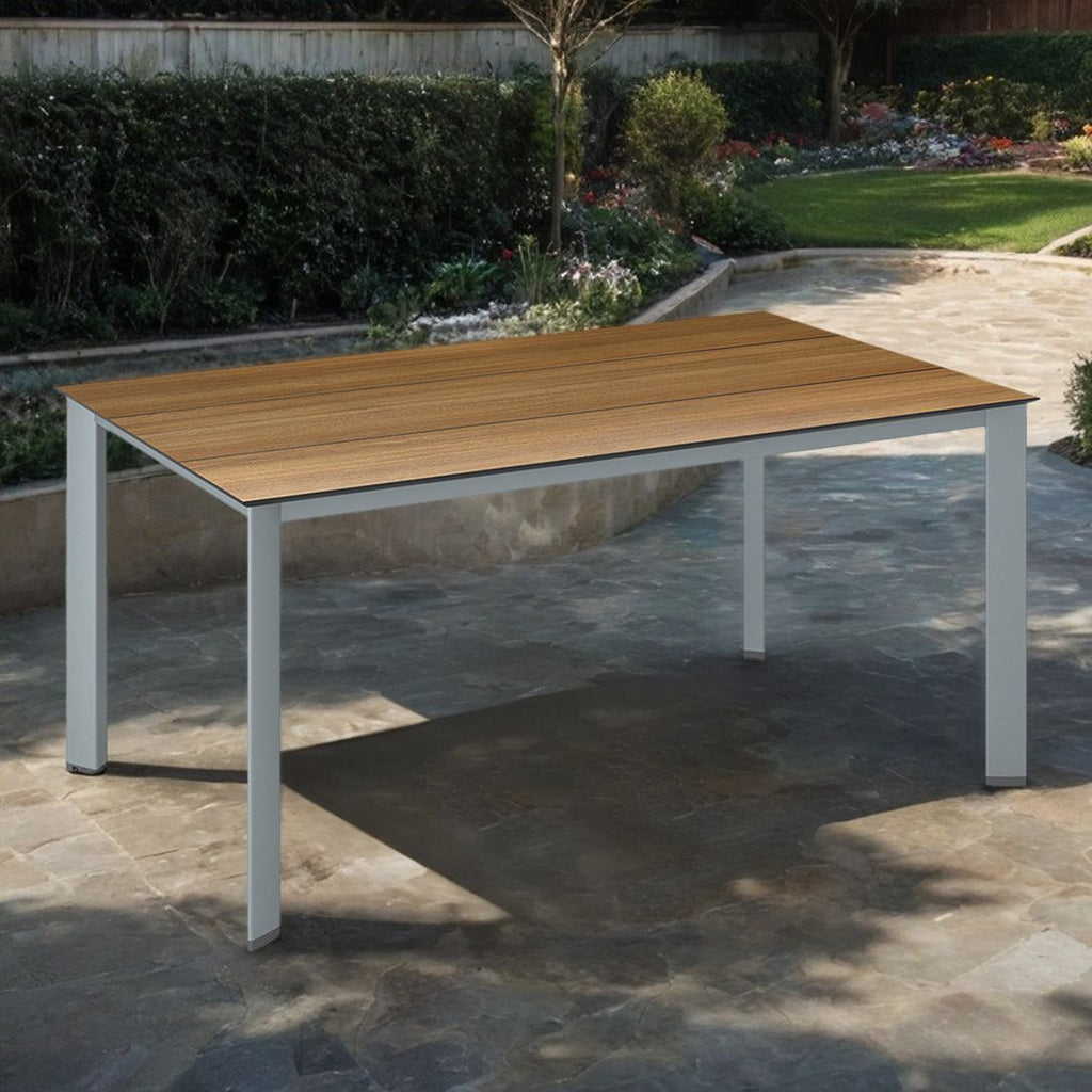 Hagebord Edge 140x70 cm aluminium HPL Kettler bakside
