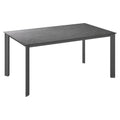 Hagebord Edge 160x95 cm aluminium HPL Kettler forfra