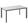 Hagebord Edge 160x95 cm aluminium HPL antrasitt forfra