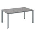 Hagebord Edge 180x95 cm aluminium HPL kalksandstein forfra