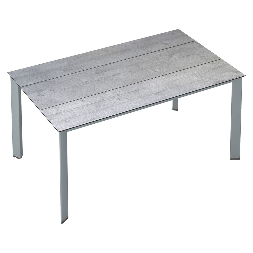 Hagebord Edge 180x95 cm aluminium HPL Kettler montert i hage
