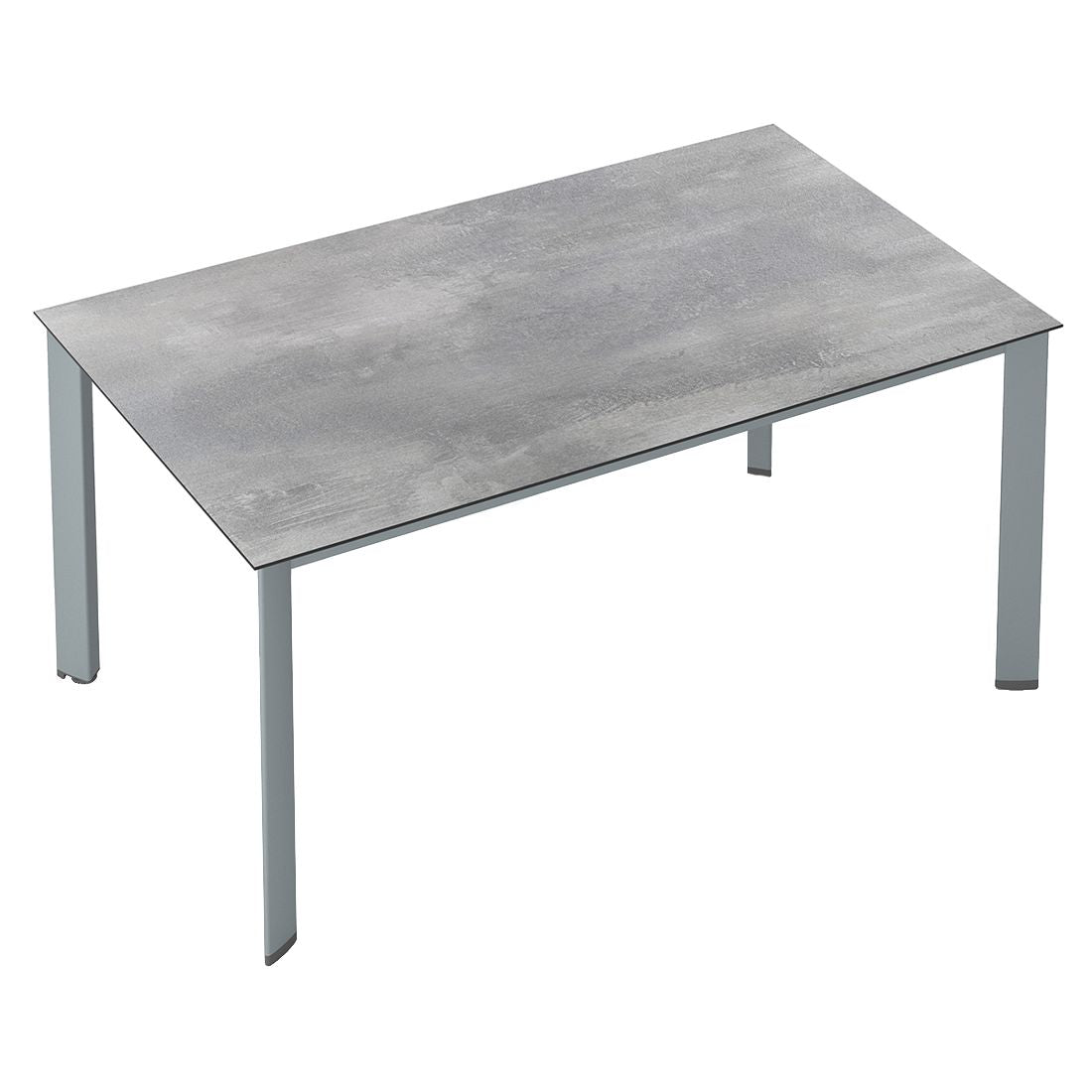 Hagebord Edge 180x95 cm aluminium HPL sølvgrå nærbilde bordplate