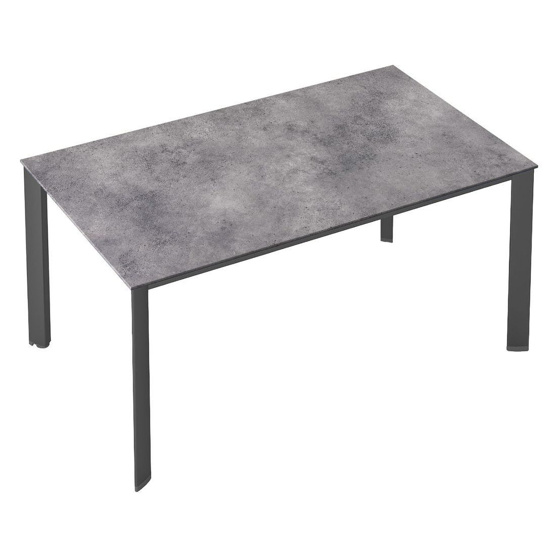 Detalj av Hagebord Edge aluminium HPL 140x70 cm antrasitt bordplate