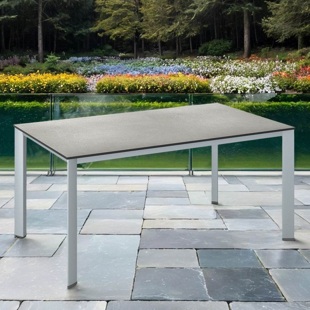 Hagebord Edge aluminium HPL 140x70 cm bakside
