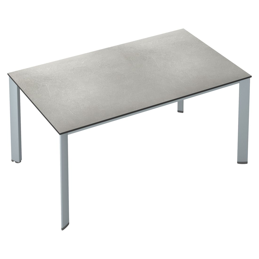 Nærbilde av aluminiumsramme på Hagebord Edge aluminium HPL 140x70 cm