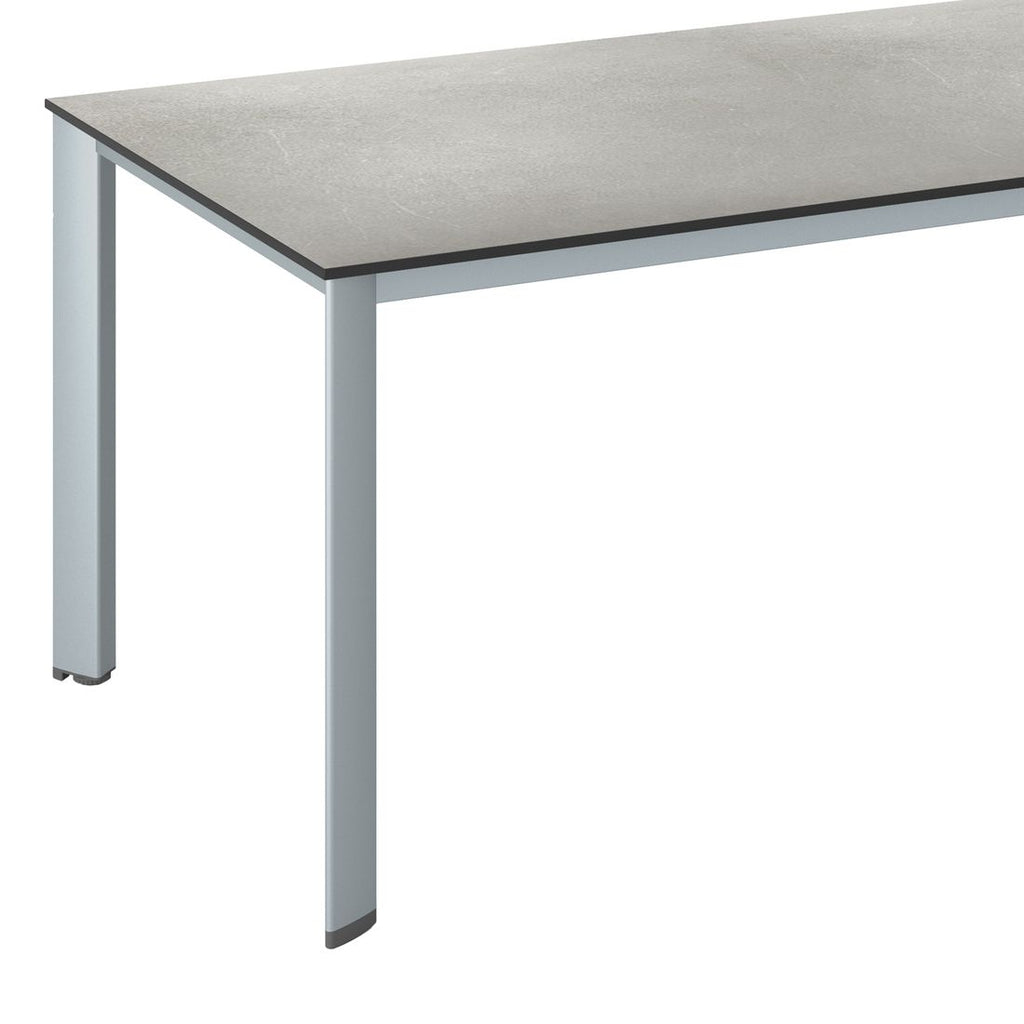 Sideprofil av Hagebord Edge aluminium HPL 140x70 cm