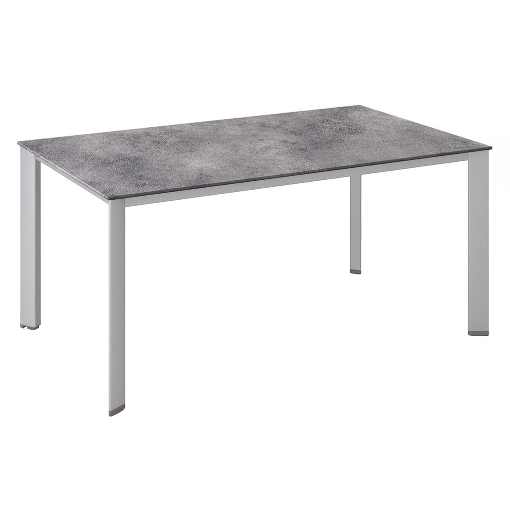 Hagebord Edge aluminium HPL 140x70 cm antrasitt forfra