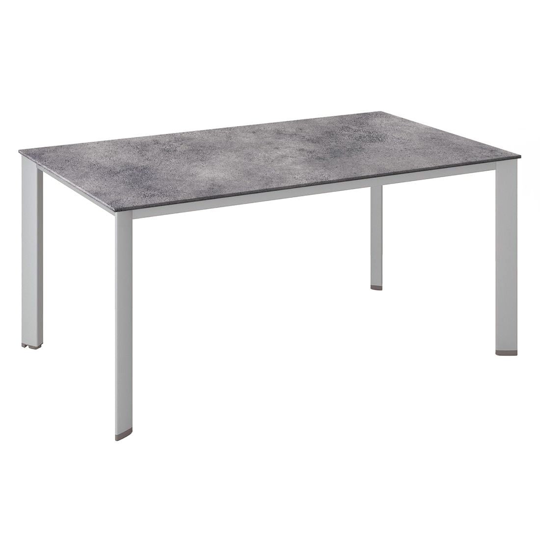Hagebord Edge aluminium HPL 140x70 cm antrasitt forfra