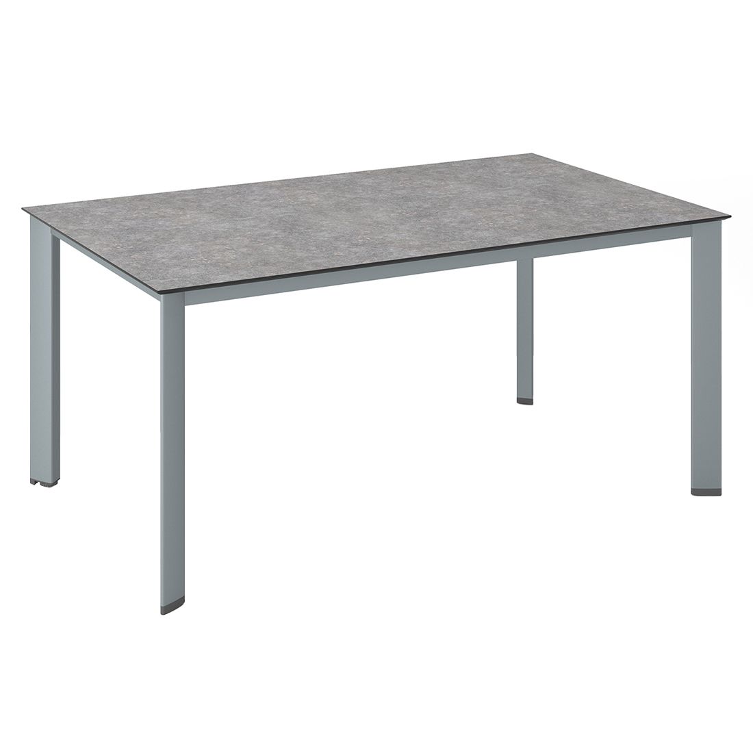 Hagebord Edge aluminium HPL 140x70 cm kalksandstein forfra