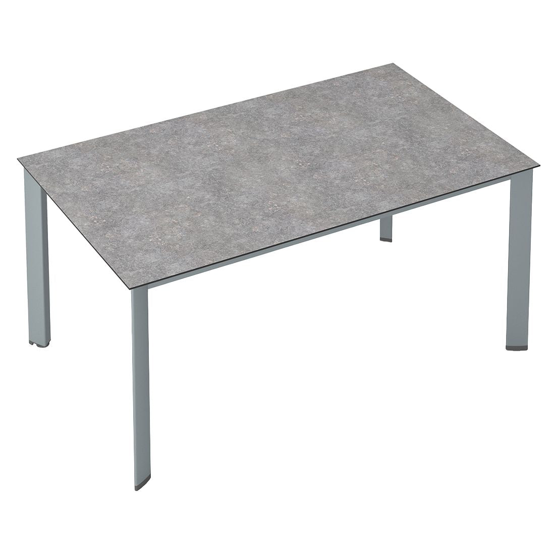 Hagebord Edge aluminium HPL 140x70 cm kalksandstein detalj av bordplate