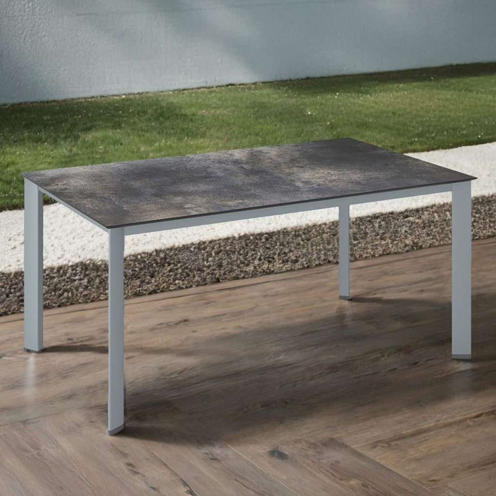 Hagebord Edge aluminium HPL 140x70 cm Kettler bakside