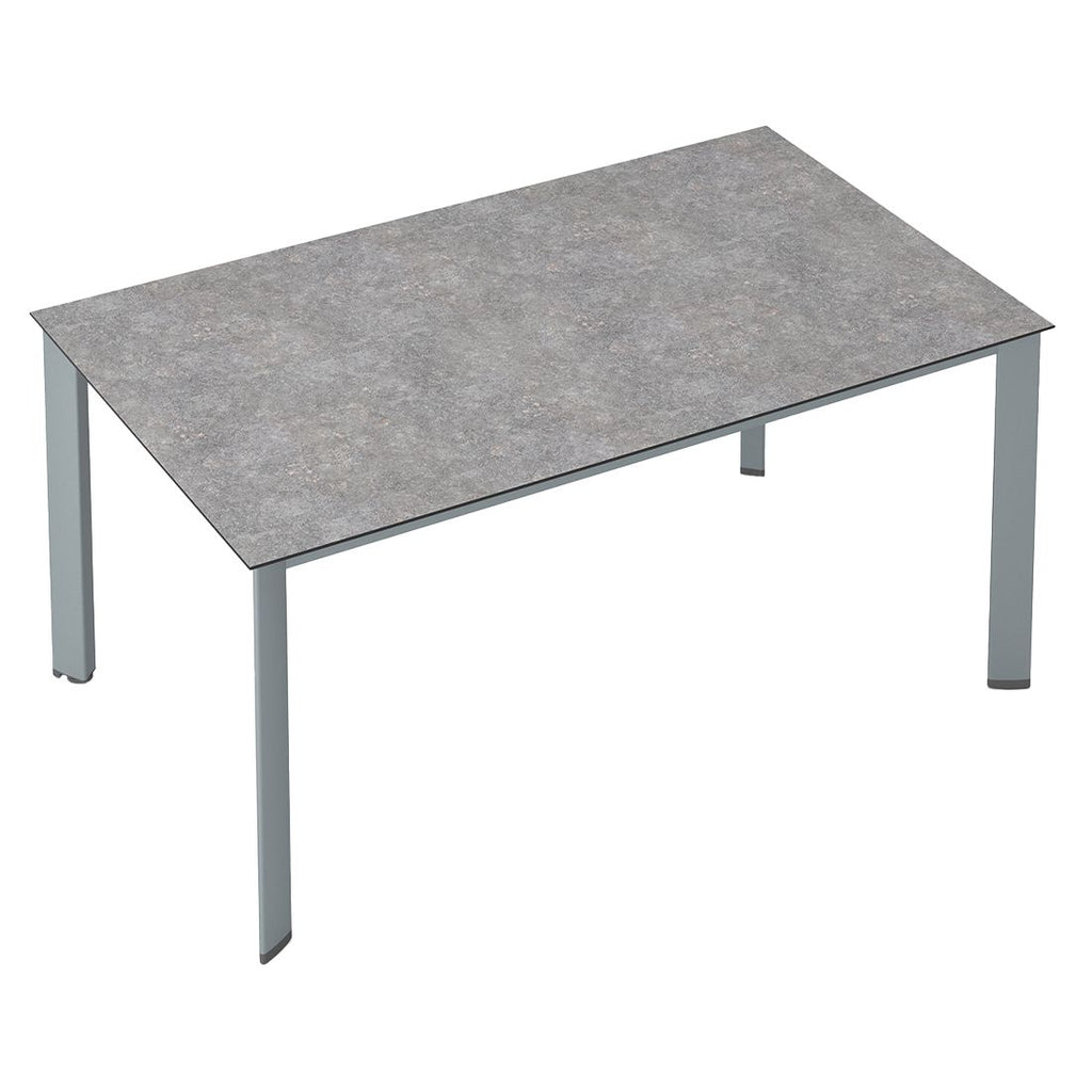 Hagebord Edge aluminium HPL 160x95 cm sølv bakside