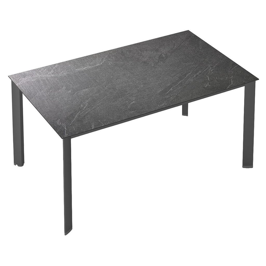 Hagebord Edge aluminium HPL 180x95 cm antrasitt jura bakside