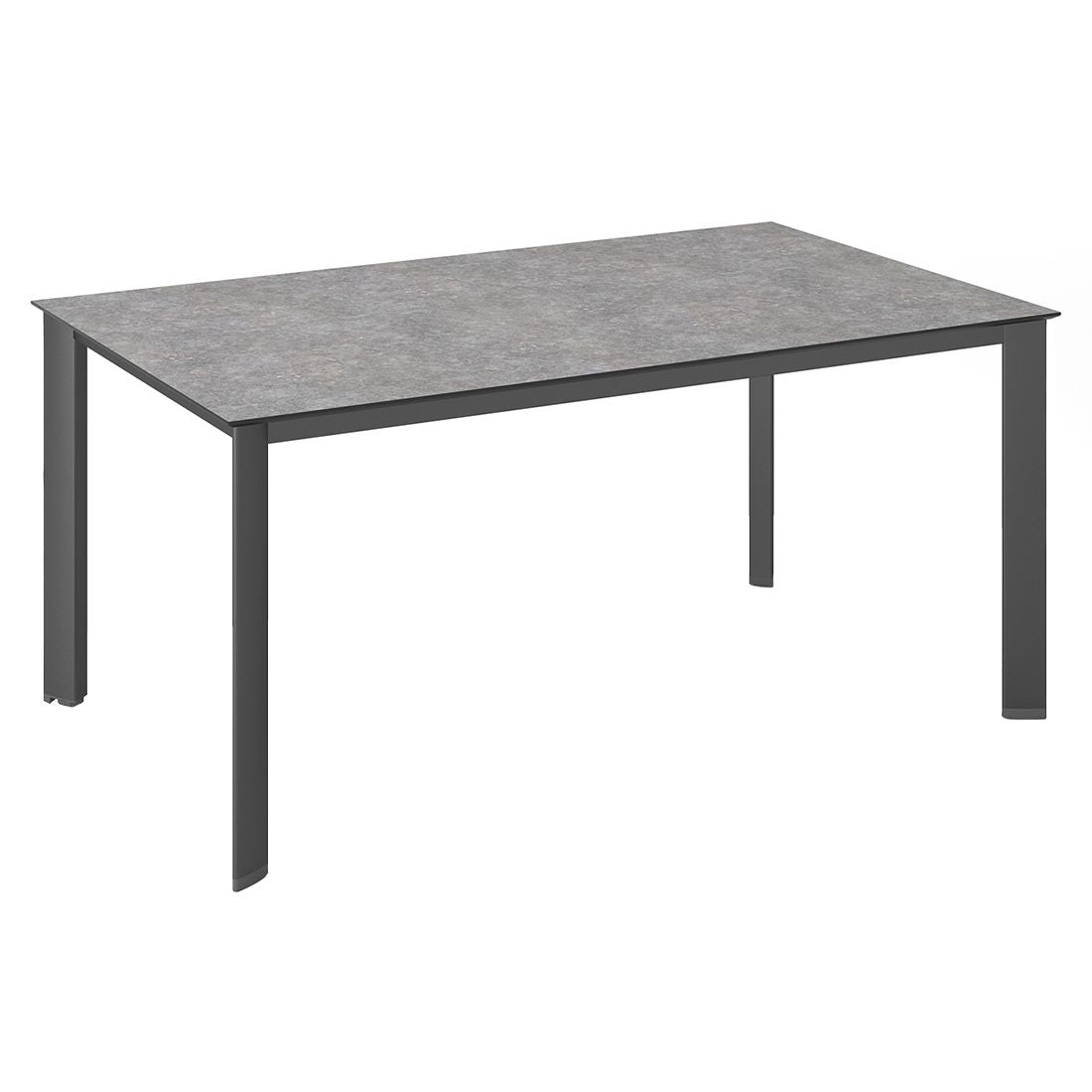 Hagebord Edge aluminium HPL 220x95 cm antrasitt kalksandstein forfra