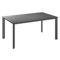 Hagebord Edge aluminium HPL 220x95 cm antrasitt forfra