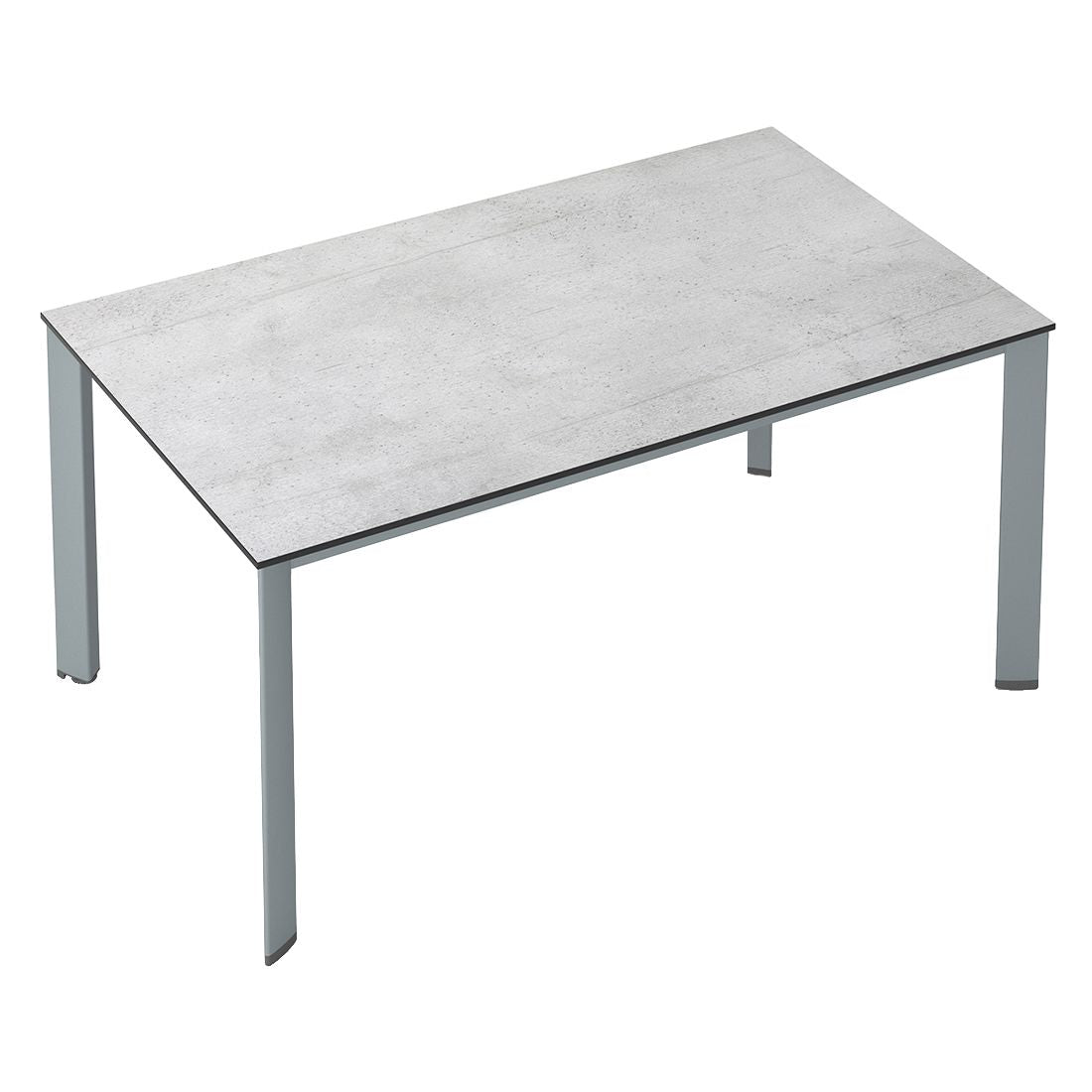 Hagebord Edge aluminium HPL 220x95 cm sølv grå bakside