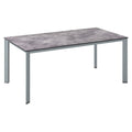 Hagebord Edge aluminium HPL antrasitt 180x95 cm forfra