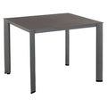 Hagebord Edge aluminium Kettalux 95x95 cm antrasitt forfra