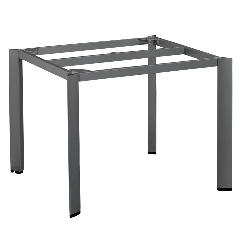 Hagebord Edge aluminium Kettalux 95x95 cm antrasitt detalj av bordplate