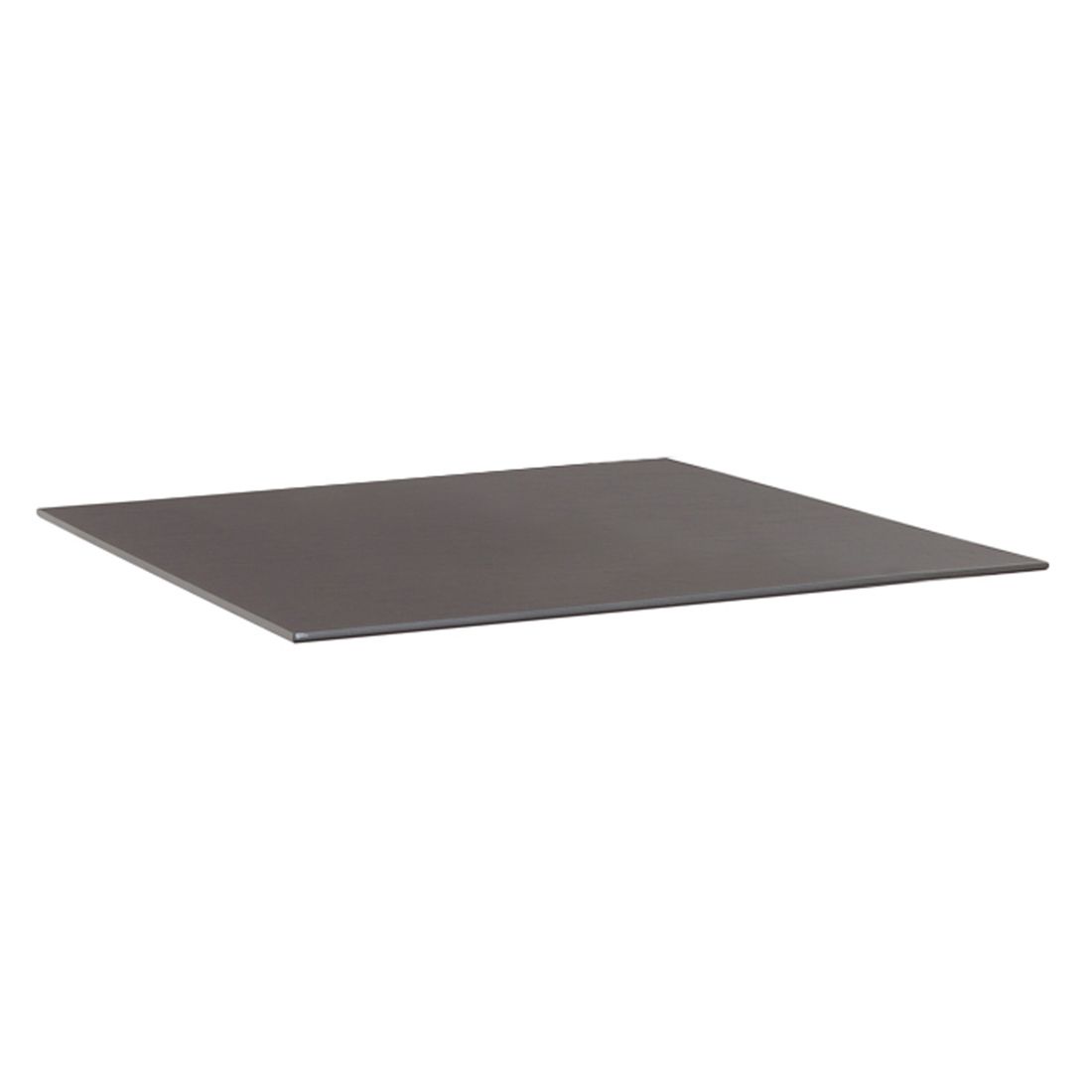 Hagebord Edge aluminium Kettalux 95x95 cm antrasitt montert på terrasse