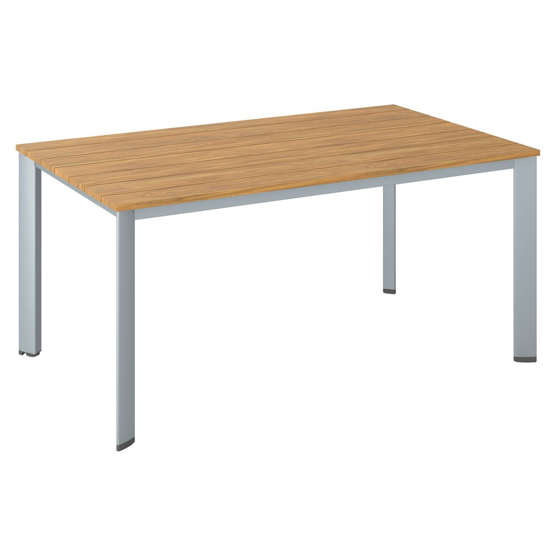 Hagebord Edge aluminium/teak 160x95 cm foran