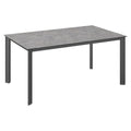 Hagebord Edge aluminium/HPL 160x95 cm antrasitt sett forfra