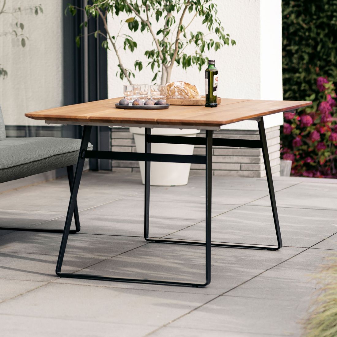 Hagebord Elba stål/teak 200x95 cm - Niehoff bakside