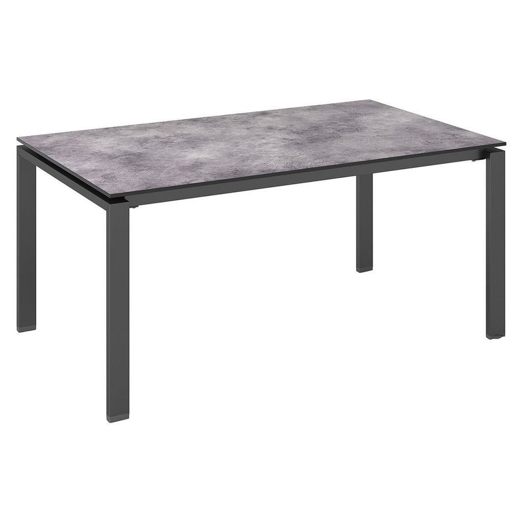 Hagebord Float aluminium HPL 140x70 cm antrasitt forfra