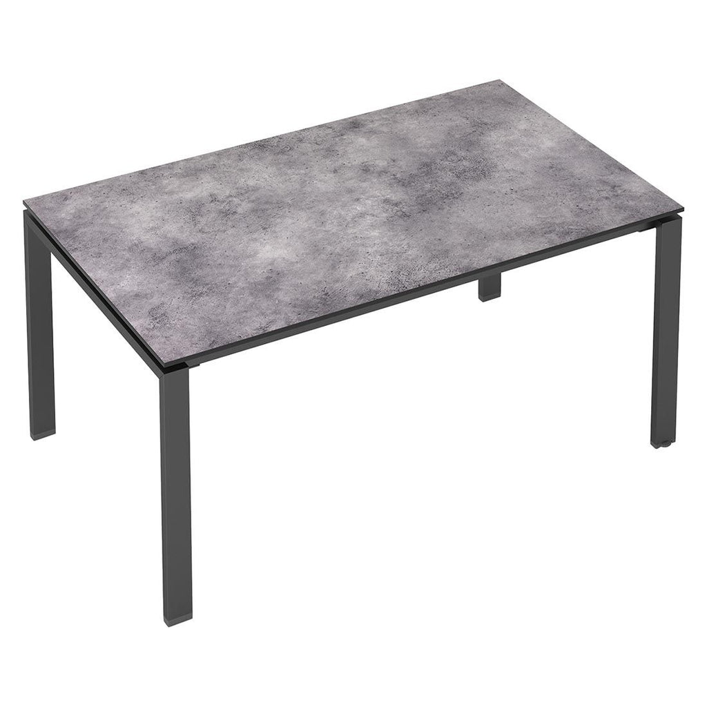 Hagebord Float aluminium HPL 140x70 cm antrasitt nærbilde bordplate