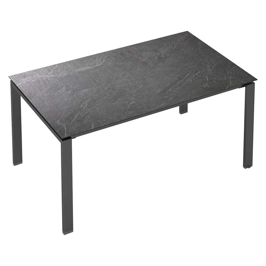 Hagebord Float aluminium HPL 140x70 cm antrasitt jura detalj
