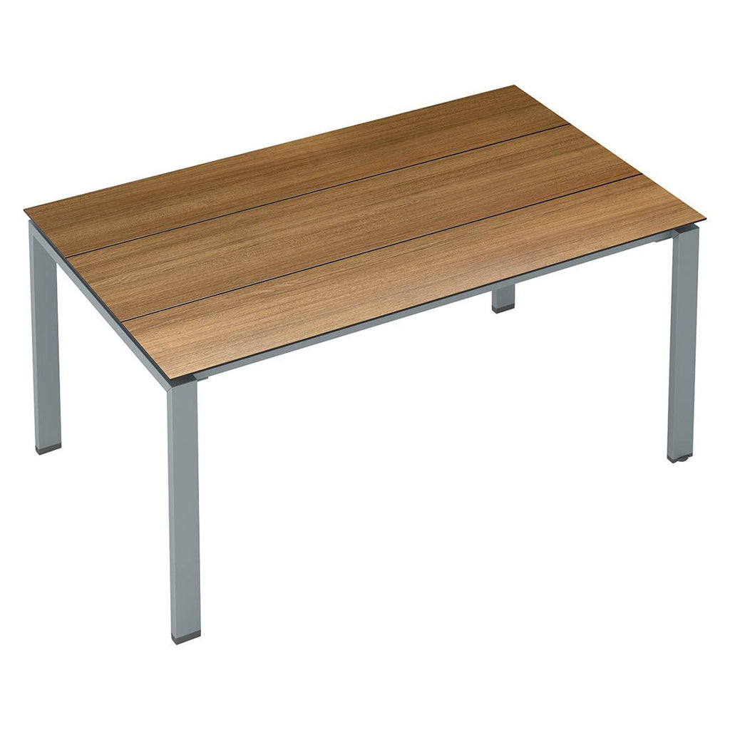 Hagebord Float aluminium HPL 140x70 cm teak-look Kettler bakside