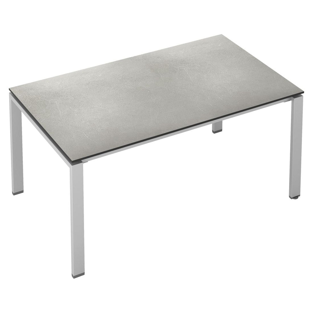 Hagebord Float aluminium HPL 140x70 cm Kettler montert i hage