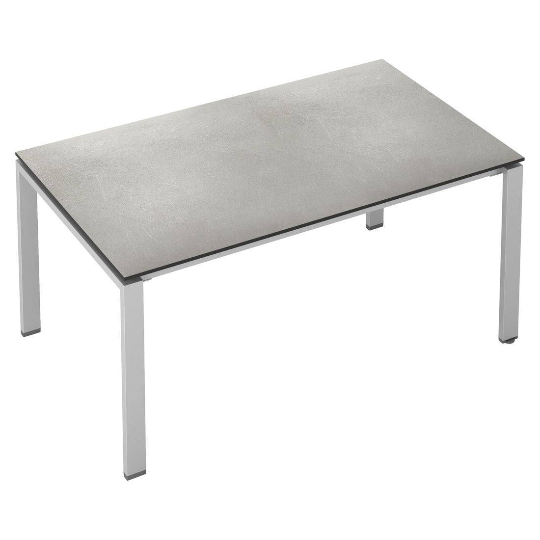 Hagebord Float aluminium HPL 140x70 cm Kettler montert i hage